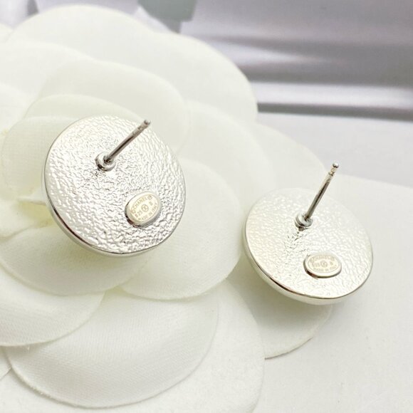 Chanel Pearl CC Stud Earrings ✨ | Crystal Logo Round Design - Picture 7 of 7
